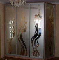 Шкаф купе с пескоструйным рисунком