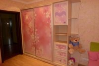 Шкаф-купе с фотопечатью pink flowers
