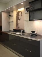 Кухня МДФ в ПВХ пленке черная