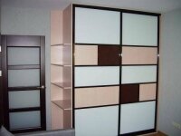 Шкаф-купе с наполнением лакобель комбинированный