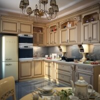 Кухня из дерева массив Ольха