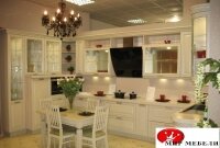 Кухня из дерева массив ясеня с серебрянной патиной