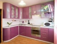 Кухня МДФ крашенный сирень хамелеон