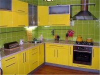 Кухня МДФ крашенный желтый